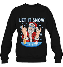 Load image into Gallery viewer, Let It Snow Funny Santa Claus Cocaine Christmas T-Shirt, Ladies T-Shirt, LongSleeve, Sweatshirt, Hoodie 2D
