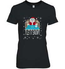Load image into Gallery viewer, Let It Snow Santa Claus Version2 T-Shirt, Ladies T-Shirt, LongSleeve, Sweatshirt, Hoodie 2D
