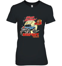 Load image into Gallery viewer, Happy Holidays Bigfoot Reindeer Monster Truck Santa Claus Christmas T-Shirt, Ladies T-Shirt, LongSleeve, Sweatshirt, Hoodie 2D
