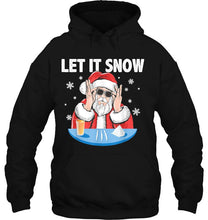 Load image into Gallery viewer, Let It Snow Funny Santa Claus Cocaine Christmas Version2 T-Shirt, Ladies T-Shirt, LongSleeve, Sweatshirt, Hoodie 2D

