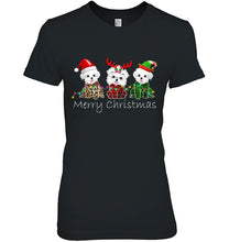 Load image into Gallery viewer, Merry Christmas Maltese Reindeer Elf Santa Hat T-Shirt, Ladies T-Shirt, LongSleeve, Sweatshirt, Hoodie 2D

