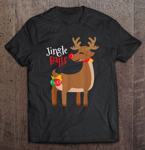 Load image into Gallery viewer, Jingle Balls Reindeer Christmas T-Shirt, Ladies T-Shirt, LongSleeve, Sweatshirt, Hoodie 2D
