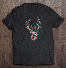 Load image into Gallery viewer, Christmas Lights Reindeer T-Shirt, Ladies T-Shirt, LongSleeve, Sweatshirt, Hoodie 2D
