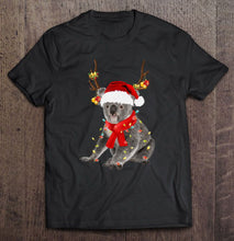 Load image into Gallery viewer, Koala Santa Hat Reindeer Christmas Lights T-Shirt, Ladies T-Shirt, LongSleeve, Sweatshirt, Hoodie 2D

