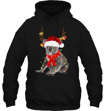 Load image into Gallery viewer, Koala Santa Hat Reindeer Christmas Lights T-Shirt, Ladies T-Shirt, LongSleeve, Sweatshirt, Hoodie 2D
