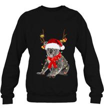 Load image into Gallery viewer, Koala Santa Hat Reindeer Christmas Lights T-Shirt, Ladies T-Shirt, LongSleeve, Sweatshirt, Hoodie 2D
