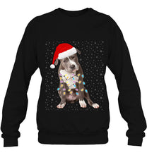 Load image into Gallery viewer, American Pitbull Terrier Reindeer Christmas Lights T-Shirt, Ladies T-Shirt, LongSleeve, Sweatshirt, Hoodie 2D
