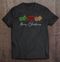 Load image into Gallery viewer, Merry Christmas Guinea Pig Plaid Leopard Reindeer Santa Hat T-Shirt, Ladies T-Shirt, LongSleeve, Sweatshirt, Hoodie 2D

