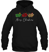 Load image into Gallery viewer, Merry Christmas Guinea Pig Plaid Leopard Reindeer Santa Hat T-Shirt, Ladies T-Shirt, LongSleeve, Sweatshirt, Hoodie 2D
