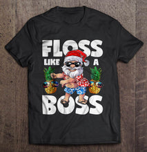 Load image into Gallery viewer, Floss Like A Boss Santa Claus Christmas T-Shirt, Ladies T-Shirt, LongSleeve, Hoodie 2D
