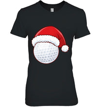 Load image into Gallery viewer, Christmas Golf Ball Shirt Santa Claus Hat Fans Gag T-Shirt, Ladies T-Shirt, LongSleeve, Sweatshirt, Hoodie 2D
