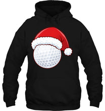 Load image into Gallery viewer, Christmas Golf Ball Shirt Santa Claus Hat Fans Gag T-Shirt, Ladies T-Shirt, LongSleeve, Sweatshirt, Hoodie 2D
