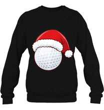 Load image into Gallery viewer, Christmas Golf Ball Shirt Santa Claus Hat Fans Gag T-Shirt, Ladies T-Shirt, LongSleeve, Sweatshirt, Hoodie 2D
