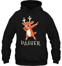 Load image into Gallery viewer, Dasher Santas Reindeers Family Matching Outfit Christmas T-Shirt, Ladies T-Shirt, LongSleeve, Sweatshirt, Hoodie 2D
