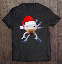 Load image into Gallery viewer, Axolotl Christmas Shirt Gifts Santa Hat T-Shirt, Ladies T-Shirt, LongSleeve, Sweatshirt, Hoodie 2D
