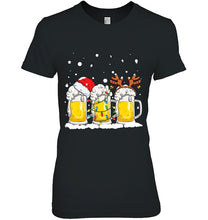 Load image into Gallery viewer, Beer Christmas Mug Santa Reinbeer Xmas Lights T-Shirt, Ladies T-Shirt,  Sweatshirt, Hoodie 2D
