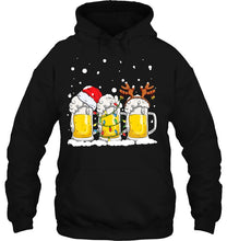 Load image into Gallery viewer, Beer Christmas Mug Santa Reinbeer Xmas Lights T-Shirt, Ladies T-Shirt,  Sweatshirt, Hoodie 2D
