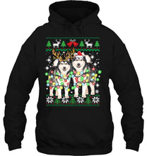 Load image into Gallery viewer, Alaskan Malamute Ugly Christmas Dog Funny Christmas T-Shirt, Ladies T-Shirt,  Sweatshirt, Hoodie 2D
