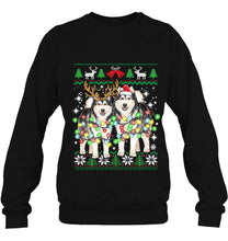 Load image into Gallery viewer, Alaskan Malamute Ugly Christmas Dog Funny Christmas T-Shirt, Ladies T-Shirt,  Sweatshirt, Hoodie 2D
