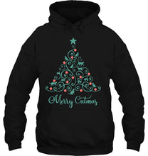 Load image into Gallery viewer, Cat Lover Christmas Gifts Merry Catmas Cats Christmas Tree T-Shirt, Ladies T-Shirt,  Sweatshirt, Hoodie 2D
