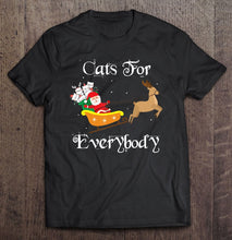 Load image into Gallery viewer, Cats For Everybody Christmas Santa Cute Cat Lover Xmas T-Shirt, Ladies T-Shirt,  Sweatshirt, Hoodie 2D
