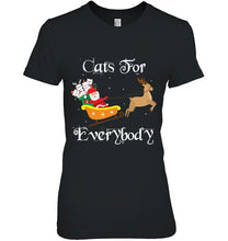 Load image into Gallery viewer, Cats For Everybody Christmas Santa Cute Cat Lover Xmas T-Shirt, Ladies T-Shirt,  Sweatshirt, Hoodie 2D
