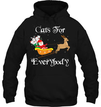 Load image into Gallery viewer, Cats For Everybody Christmas Santa Cute Cat Lover Xmas T-Shirt, Ladies T-Shirt,  Sweatshirt, Hoodie 2D
