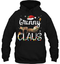 Load image into Gallery viewer, Granny Claus Funny Grandma Santa Pajamas Christmas T-Shirt, Ladies T-Shirt,  Sweatshirt, Hoodie 2D
