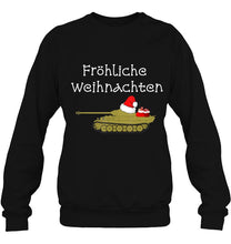 Load image into Gallery viewer, Frohlich Weihnachten – Panzer Christmas Panzer T-Shirt, Ladies T-Shirt,  Sweatshirt, Hoodie 2D
