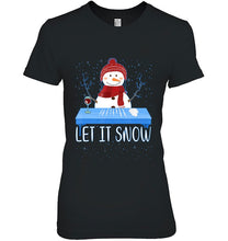 Load image into Gallery viewer, Let It Snow Santa Cocaine Adult Humor Snowman Funny Gag Gift T-Shirt, Ladies T-Shirt,  Sweatshirt, Hoodie 2D
