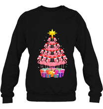 Load image into Gallery viewer, Flamingo Ugly Christmas Tree Funny T-Shirt, Ladies T-Shirt,  Sweatshirt, Hoodie 2D

