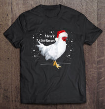 Load image into Gallery viewer, Christmas Chicken Merry Chickmas T-Shirt, Ladies T-Shirt,  Sweatshirt, Hoodie 2D
