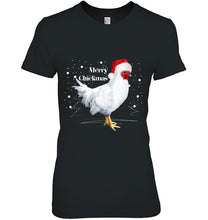 Load image into Gallery viewer, Christmas Chicken Merry Chickmas T-Shirt, Ladies T-Shirt,  Sweatshirt, Hoodie 2D
