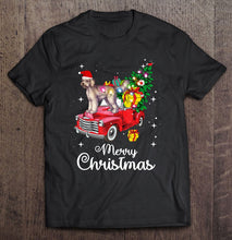 Load image into Gallery viewer, Labradoodle Rides Red Truck Christmas Pajama T-Shirt, Ladies T-Shirt,  Sweatshirt, Hoodie 2D
