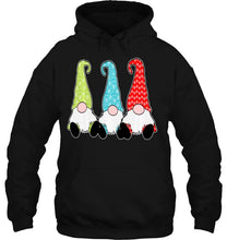 Load image into Gallery viewer, 3 Nordic Gnomes Winter Christmas Swedish Tomte Colorful T-Shirt, Ladies T-Shirt,  Sweatshirt, Hoodie 2D
