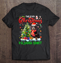 Load image into Gallery viewer, Dachshund Dog This My Christmas Pajama Shirt Santa Hat T-Shirt, Ladies T-Shirt, LongSleeve, Sweatshirt, Hoodie 2D
