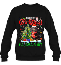 Load image into Gallery viewer, Dachshund Dog This My Christmas Pajama Shirt Santa Hat T-Shirt, Ladies T-Shirt,  Sweatshirt, Hoodie 2D

