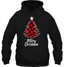 Load image into Gallery viewer, Buffalo Plaid Christmas Tree Shirt For Mom Dad T-Shirt, Ladies T-Shirt,  Sweatshirt, Hoodie 2D

