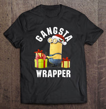 Load image into Gallery viewer, Despicable Me Minion Gansta Wrapper Christmas T-Shirt, Ladies T-Shirt,  Sweatshirt, Hoodie 2D

