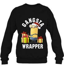 Load image into Gallery viewer, Despicable Me Minion Gansta Wrapper Christmas T-Shirt, Ladies T-Shirt,  Sweatshirt, Hoodie 2D
