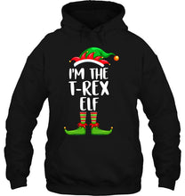 Load image into Gallery viewer, I’m The T-Rex Elf Shirt Matching Family Group Christmas T-Shirt, Ladies T-Shirt, LongSleeve, Sweatshirt, Hoodie 2D
