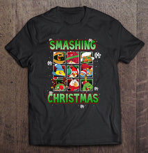 Load image into Gallery viewer, Angry Birds Smashing Christmas T-Shirt, Ladies T-Shirt,  Sweatshirt, Hoodie 2D
