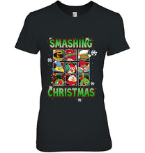 Load image into Gallery viewer, Angry Birds Smashing Christmas T-Shirt, Ladies T-Shirt,  Sweatshirt, Hoodie 2D
