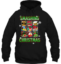 Load image into Gallery viewer, Angry Birds Smashing Christmas T-Shirt, Ladies T-Shirt,  Sweatshirt, Hoodie 2D
