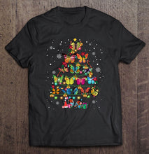 Load image into Gallery viewer, Butterfly Christmas Tree Funny Butterfly Insect Gifts T-Shirt, Ladies T-Shirt,  Sweatshirt, Hoodie 2D
