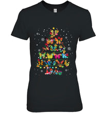 Load image into Gallery viewer, Butterfly Christmas Tree Funny Butterfly Insect Gifts T-Shirt, Ladies T-Shirt,  Sweatshirt, Hoodie 2D
