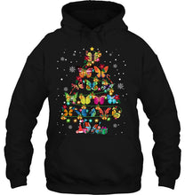 Load image into Gallery viewer, Butterfly Christmas Tree Funny Butterfly Insect Gifts T-Shirt, Ladies T-Shirt,  Sweatshirt, Hoodie 2D
