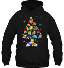 Load image into Gallery viewer, Christmas Library Tree Gift For Librarian And Book Lover T-Shirt, Ladies T-Shirt,  Sweatshirt, Hoodie 2D
