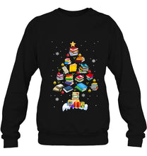 Load image into Gallery viewer, Christmas Library Tree Gift For Librarian And Book Lover T-Shirt, Ladies T-Shirt,  Sweatshirt, Hoodie 2D
