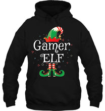 Load image into Gallery viewer, Gamer Elf Shirt Gift Funny Costume Matching Christmas Gamer T-Shirt, Ladies T-Shirt, LongSleeve, Sweatshirt, Hoodie 2D
